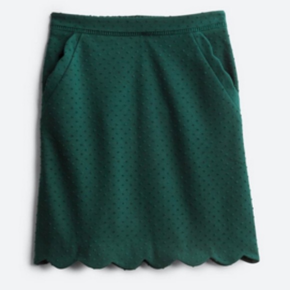 Skies Are Blue Dresses & Skirts - Stitch Fix Teal Green Skies Are Blue Adren Textured Scallop Skirt Swiss Dot